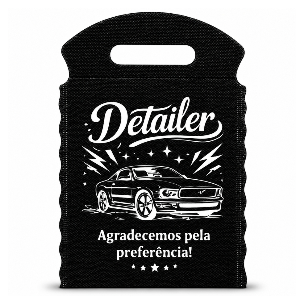 Lixeira Automotiva PRETA (NÃO É PERSONALIZADO) | ESTAMPA PRONTA - ARTE DETAILER | 100 Unidades Lixo Car