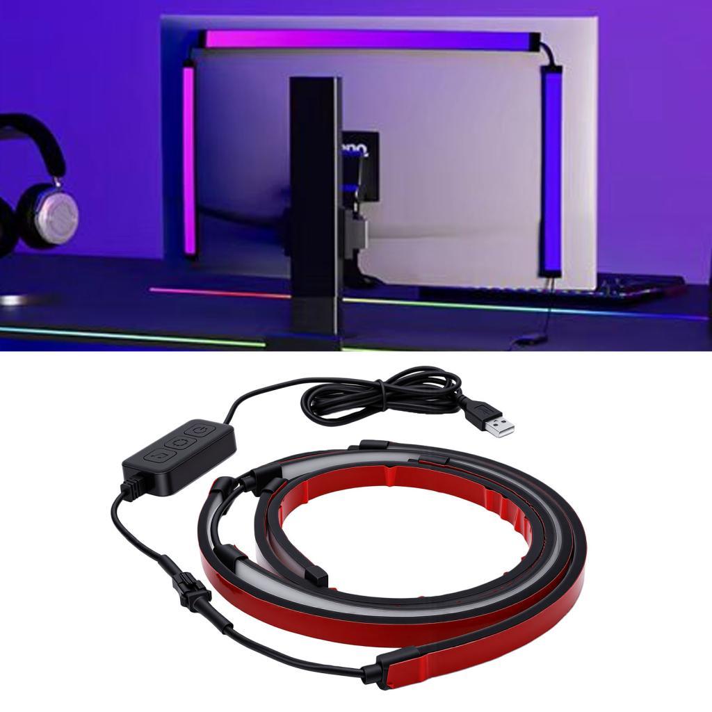 Monitor de 24 polegadas RGB Backlight USB Powered Screen Sync Music Rhythm Dynamic LED Strip Light para jogos domésticos
