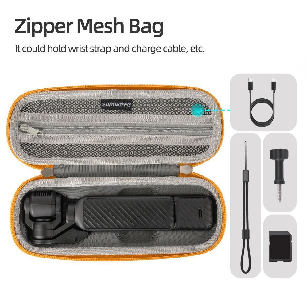 Portable Storage Bag Waterproof Shockproof Carrying Case Protective Anti-Scratch PU Handbag for DJI Osmo Pocket 4/3