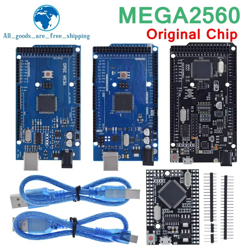TZT Mega2560 ATMEGA16U2 / Pro Mini MEGA 2560 Mega+WiFi R3 ATmega2560 CH340G Para Placa de Desenvolvimento Arduino Mega