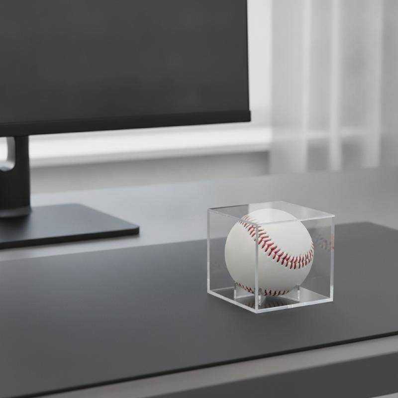 qo 80mm Acrílico Caixa De Exibição De Beisebol Protetor Leve À Prova De Poeira Para Escritório Desktop Esportes Lembranç