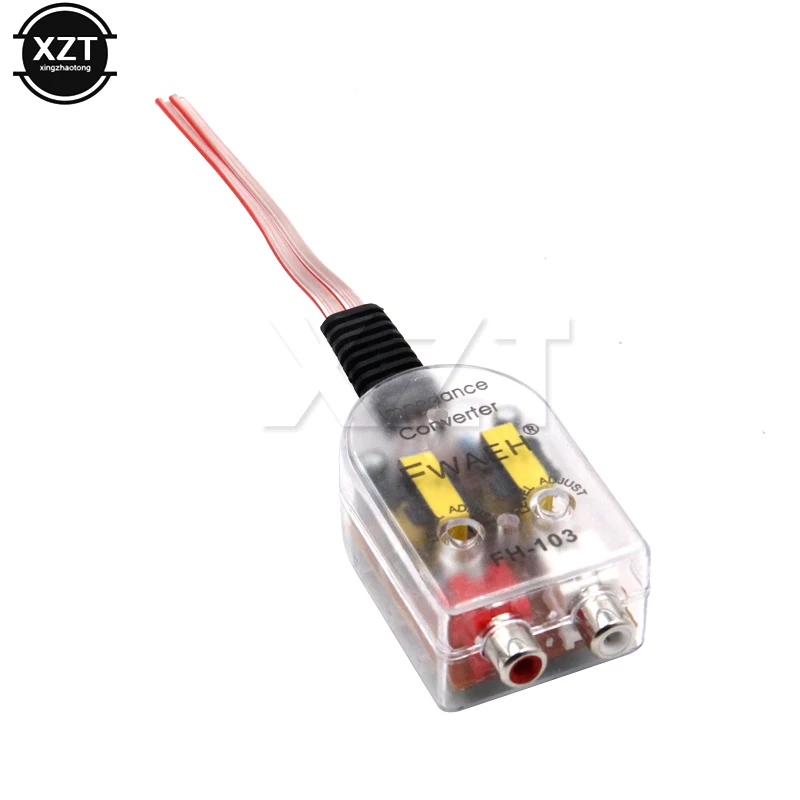 Car Speaker Line to Audio Frequency Adapter Automatic Line Output Audio High Frequency to Low Frequency Converter Subwoofer