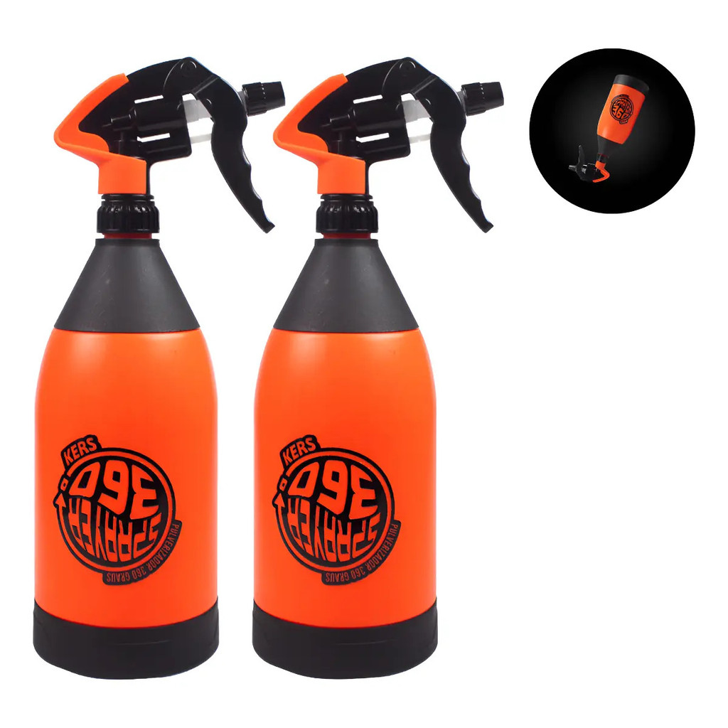 Pulverizador 360 Kers Borrifador Sprayer Loop Kit 2 Unidades Laranja Aplicação Versátil E Contínua
