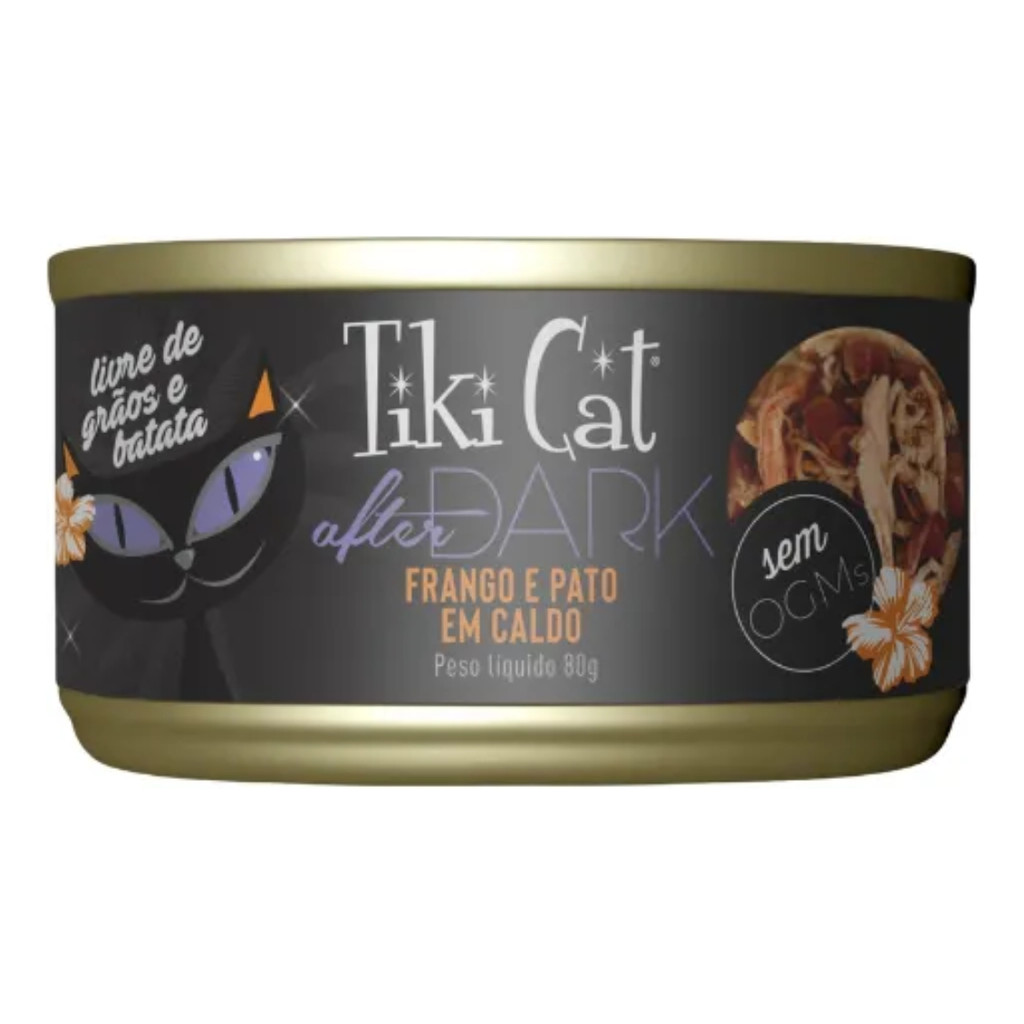 Tiki Cat Frango E Pato Em Caldo 80g - After Dark