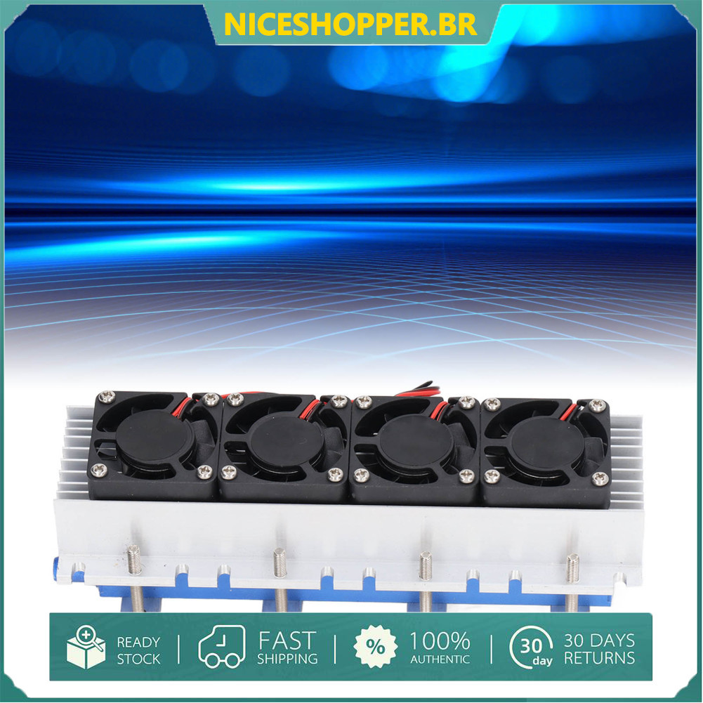 Módulo de refrigeração Refrigerador de ar de 4 núcleos DC 12V 30A 170W Resfriamento de semicondutor para equipamentos