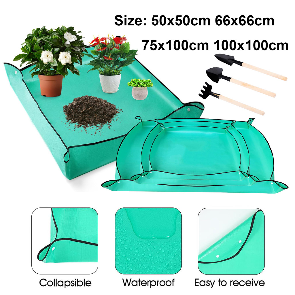 Waterproof Foldable Planting Mat, Flower Pot Transplanting Mat, Gardening Potted Plants