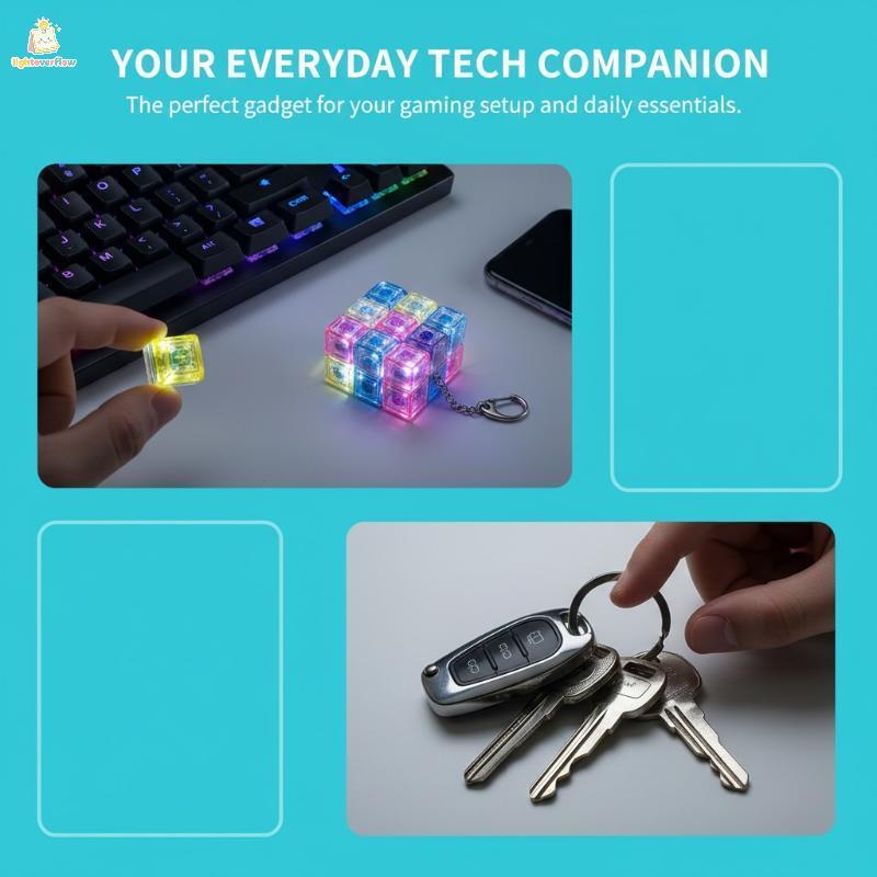 LOF Chaveiro Mecânico Keycap LED Light Up Bag Pingente Divertido Alívio Do Estresse Presente De Dpressão Para Amigos