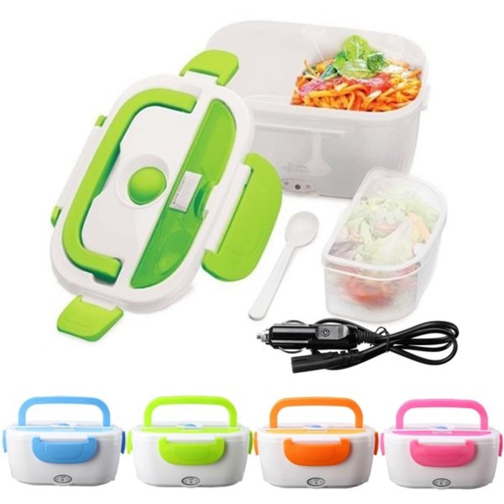 Marmita Elétrica Automática 12V Carro Táxi Uber Lancheira Térmica Divisórias Lunch Box