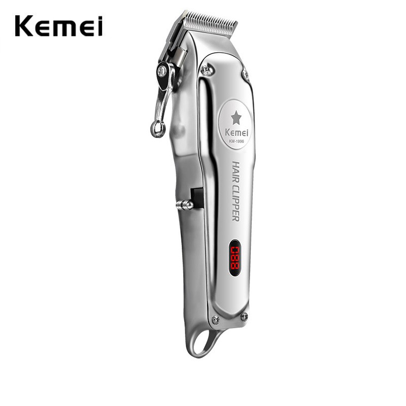 Máquina Profissional Para Cortar Cabelo Sem Fio Kemei 1997 Para Máquina De Cortar Cabelo Powerful Fade Em Metal Km-1996