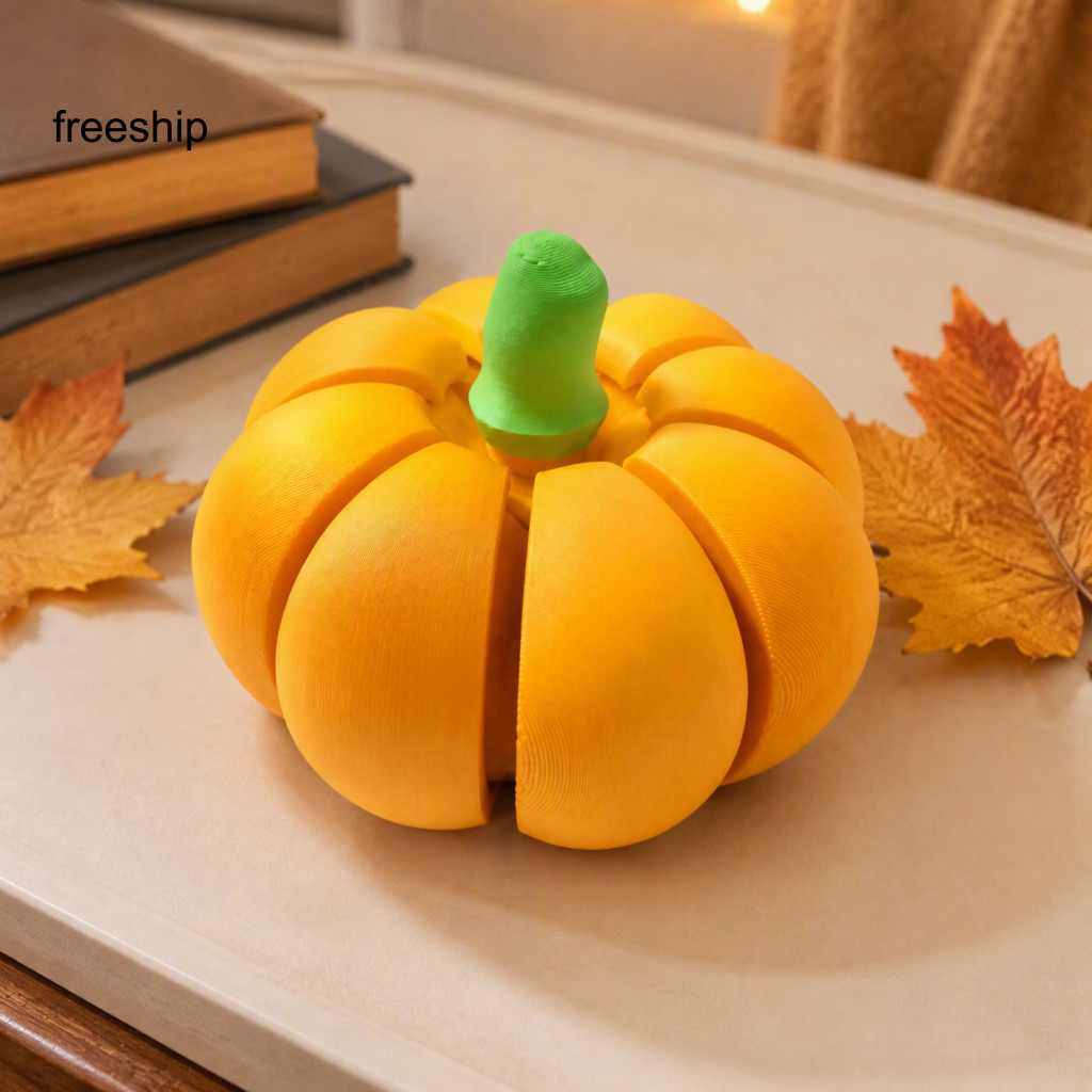 Pumpkin Finger Clicker Stress Relief Tool 3d Printed Fidget Mini Toy Halloween Thanksgiving Harvest Gift Fun Clicky for
