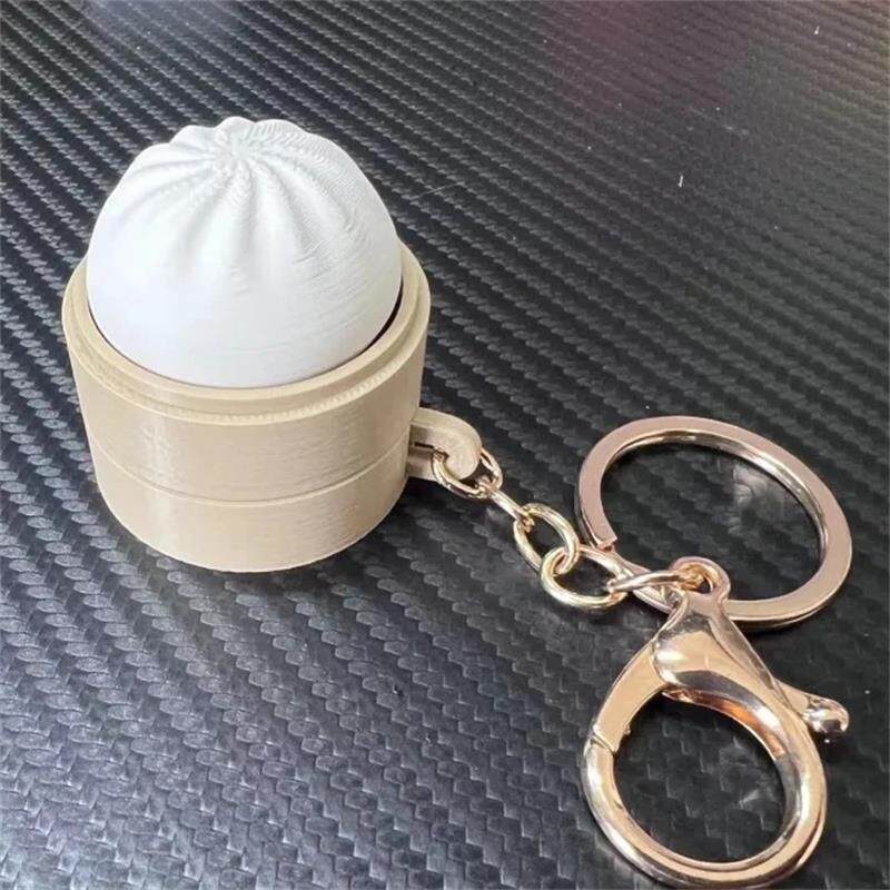 【Miniatura Realista】Mini Dumpling Stress Toy/Keychain/Squishy/Anti-Stress Gift/Presente Anti-Stress