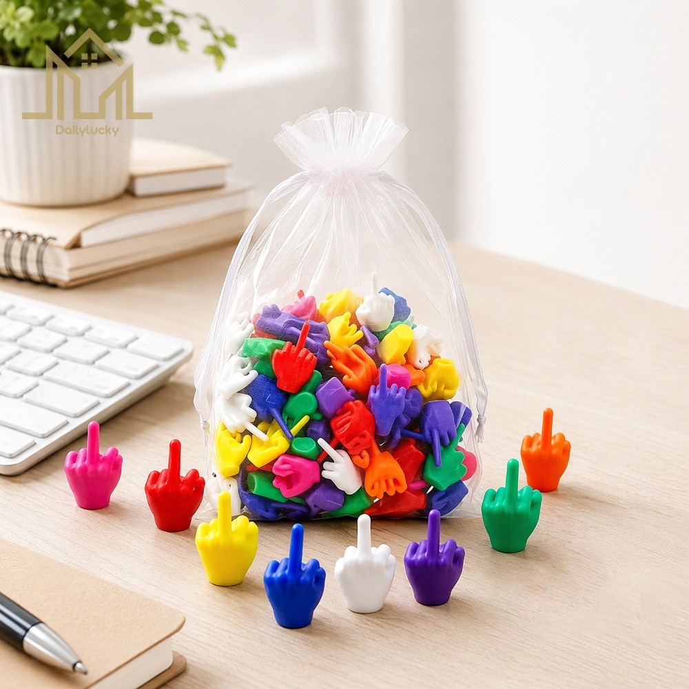 Engraçado Mini Brinquedo Novidade De Dedo Médio 50 100pcs 8 Cores 3D Impresso PLA Prank Gift (A) [Dailylucky.br-DLY]