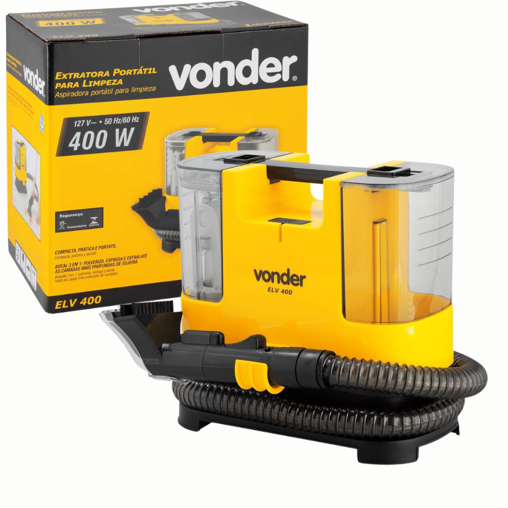 Extratora Portátil com Limpeza Profunda e Praticidade 400W Vonder ELV400