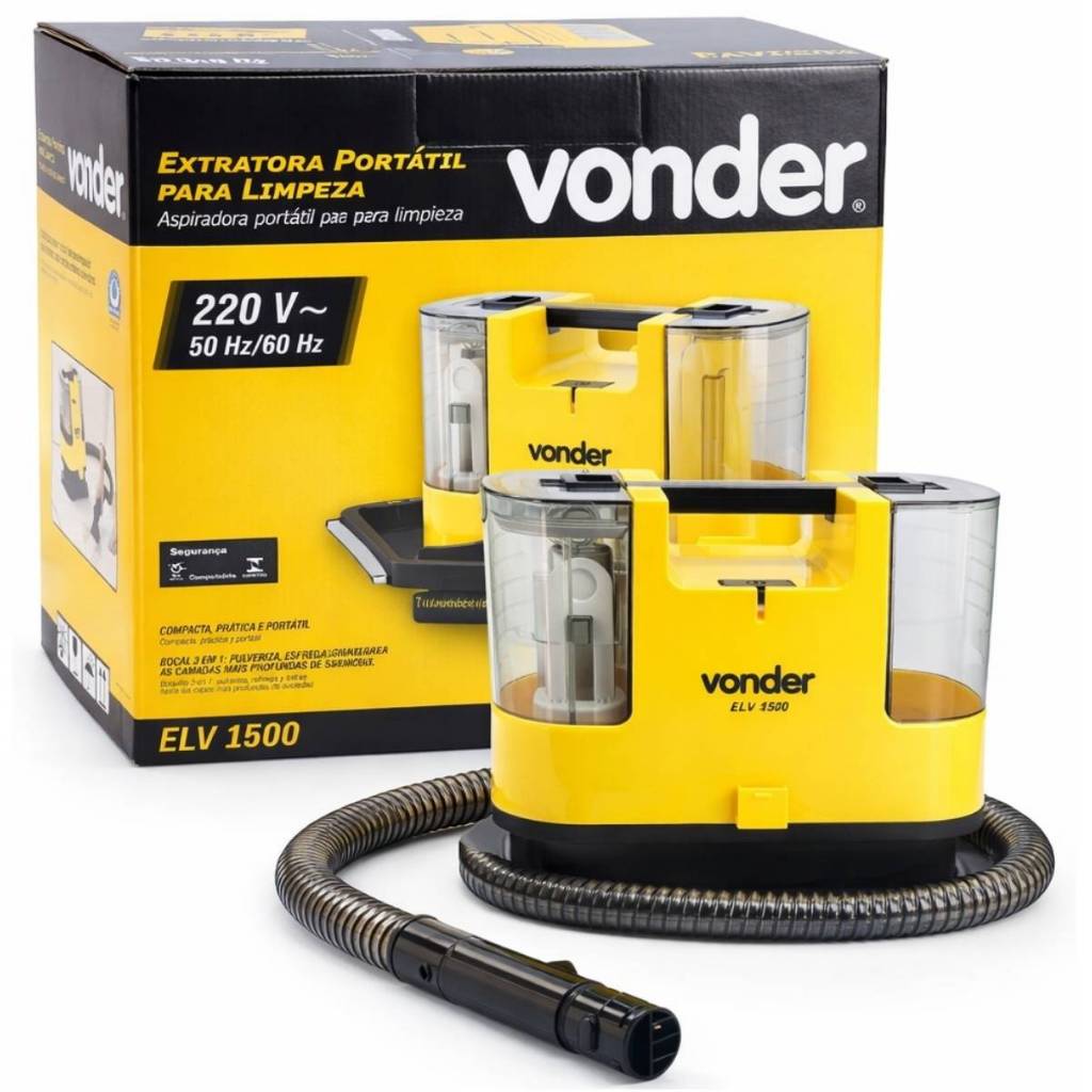 Extratora Portátil 400W Para Tapeçaria e Limpeza de Estofados ELV1500 - Vonder