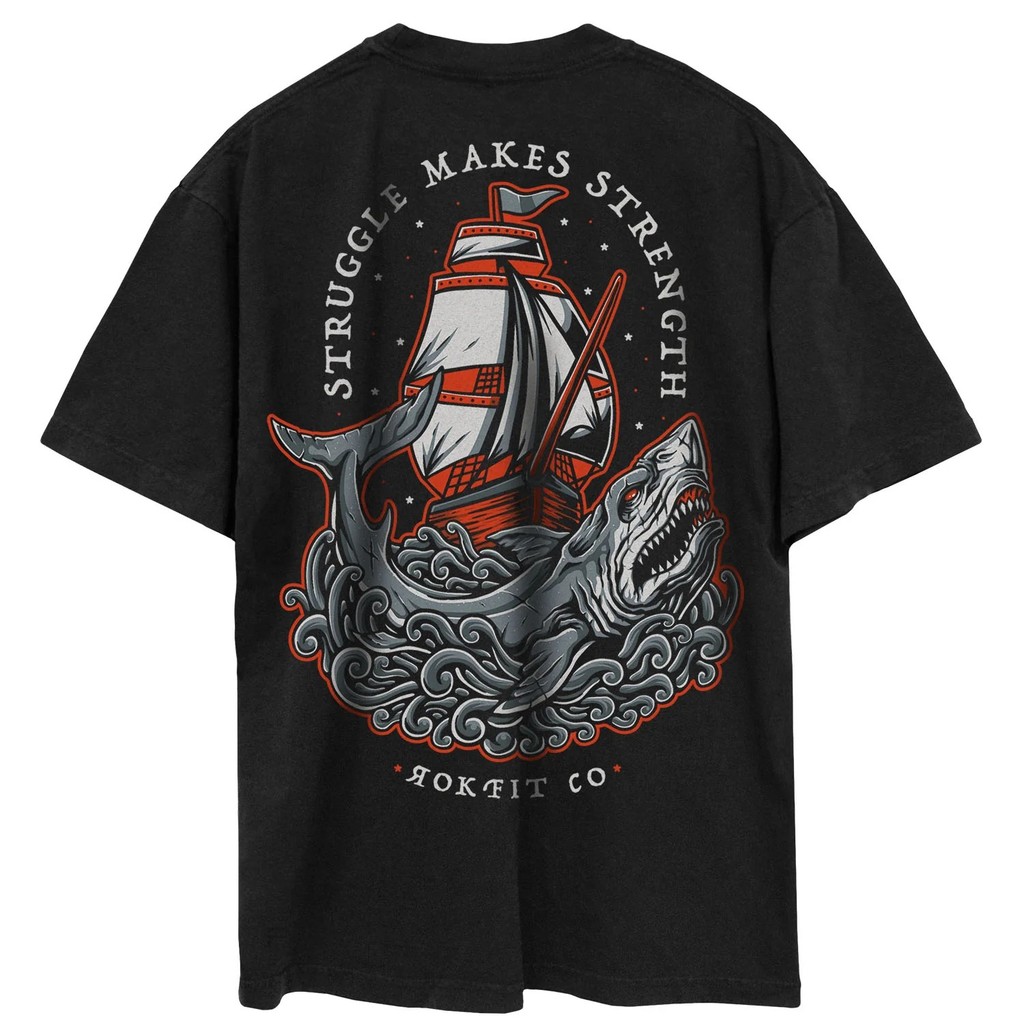 Camiseta Struggle Makes Strength Unissex Masculina Feminina 100% Algodão Premium | Estilo Geek/Pop/Streetwear