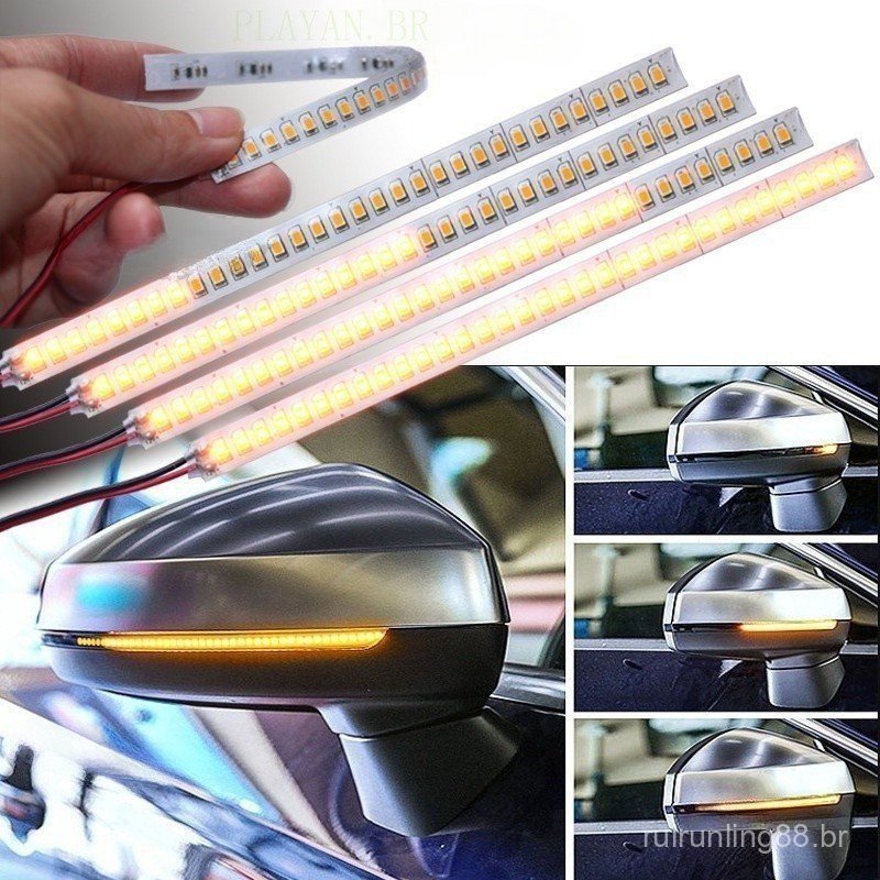 2-Pack LED Car Rearview Mirror Indicator Lights DRL Flowing Strip Headlight Signal Light Source G4NP
