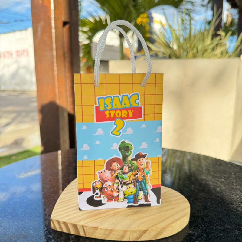 Sacolinha P TOY STORY - Sacolinha Surpresa Lembrancinha para Festa PEGUE E MONTE