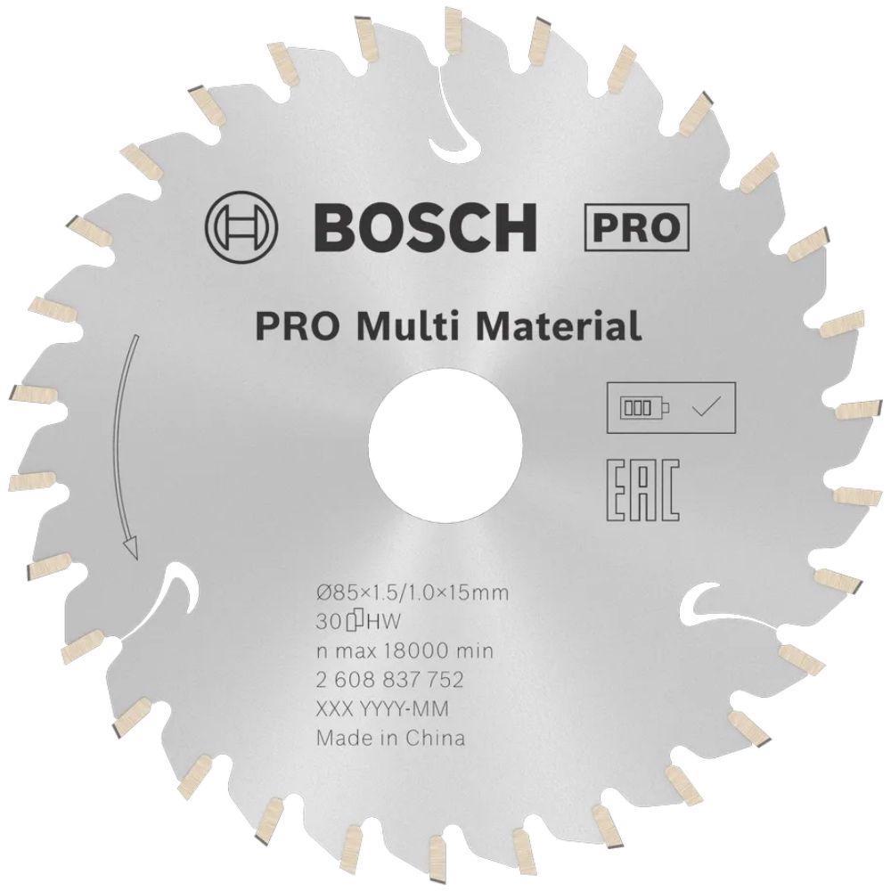 Disco de Corte Standard Multimaterial 85mm x 1,5mm 30 Dentes BOSCH