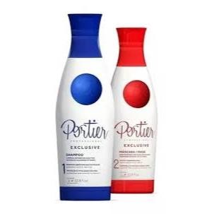 Kit Portier Fine Escova Hidratante 2x 1litro