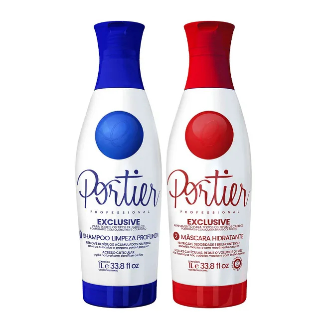 Portier Kit Exclusive 2 x 1 Litro - Fine Escova Hidratante