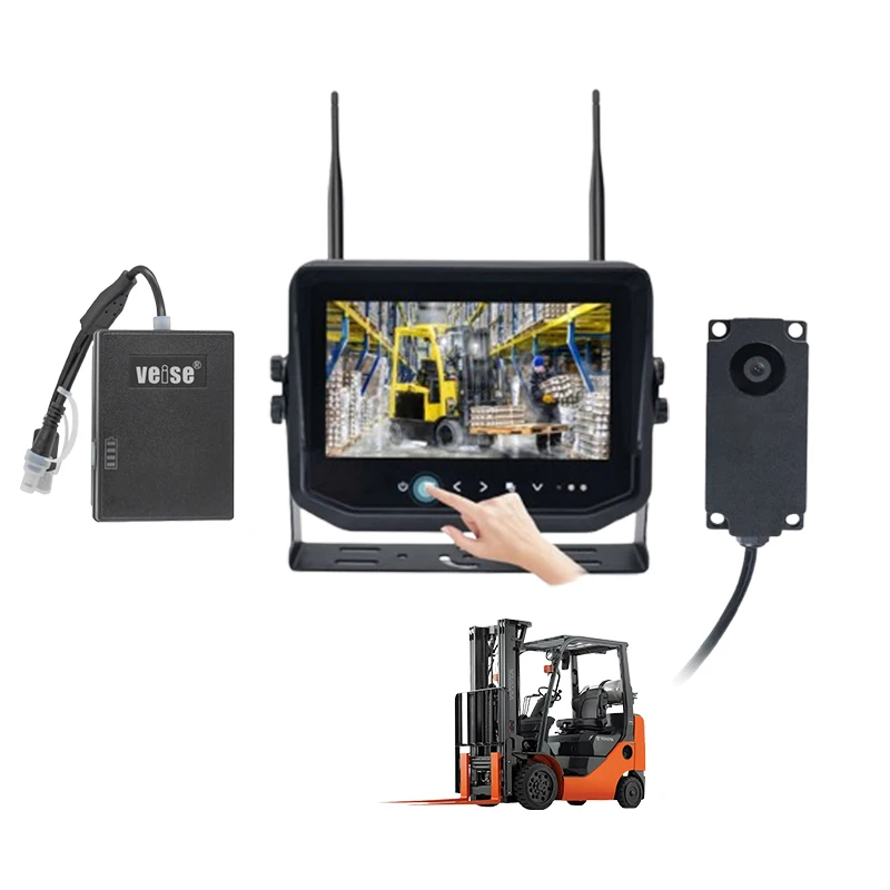 All-in-One AI 360 Degree Wireless Forklift Camera System HD AHD Image Waterproof Front Carriage Camera For LINDE YALE Forklifts