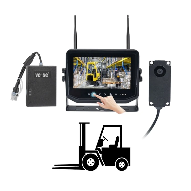 Cold Warehouse Wireless Forklift Camera System With 1080P HD Monitor Waterproof Reverse Camera Kit With Heating