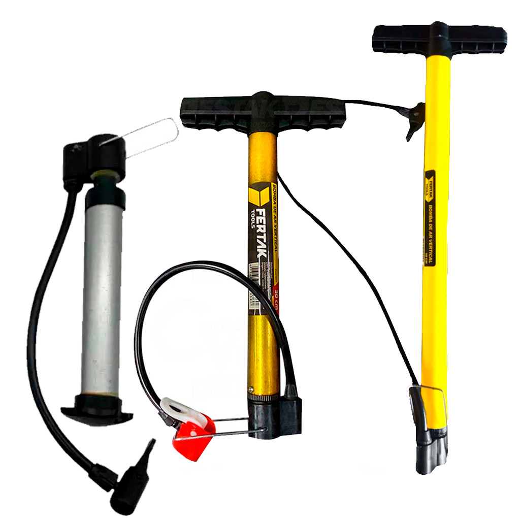 Bomba Manual De Ar Encher Pneu De Bicicleta Bike Carro Moto Carrinho De Mão Fácil Universal