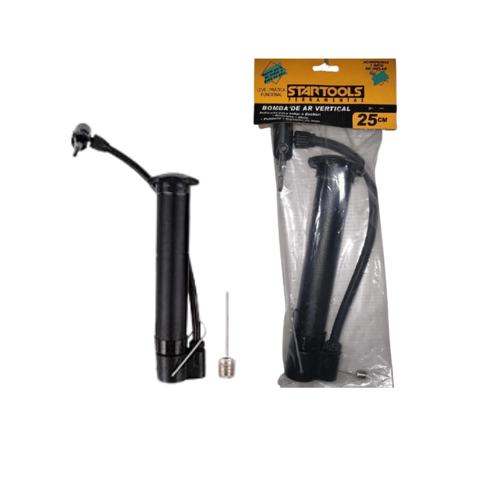 BOMBA DE AR VERTICAL PARA ENCHER INFLAR BIKE MOTO PATINETE