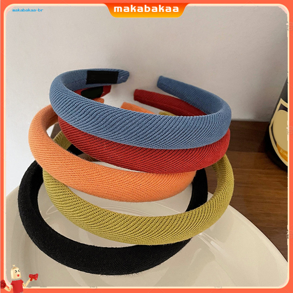 Candy Color Soft Sponge Hair Hoop High Elasticity Corduroy Headband No Pressure Thickened Hairband Comfortable Face Wrap