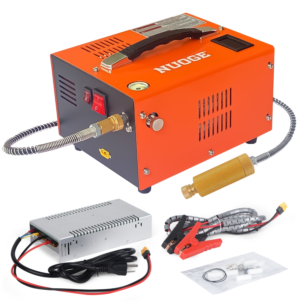 NUOGE 4500Psi 30Mbar  Air Compressor Air Pump 12V/110V/220V  High Pressure for Diving Bottle
