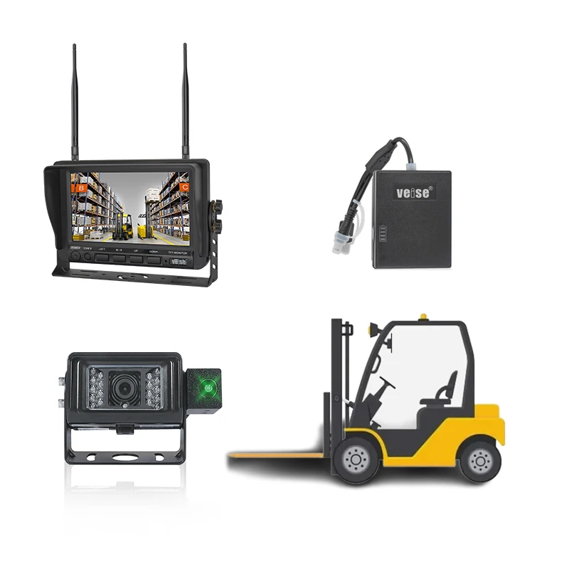 Wireless Forklift Camera System Laser Camera Carriage Mount Camera Waterproof Anti-Collision For Reach Truck