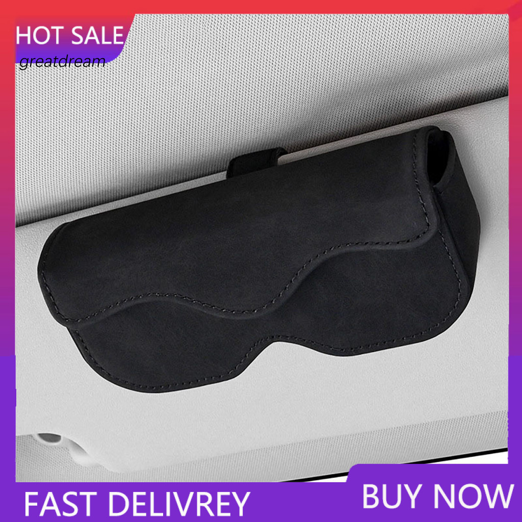 Stylish Car Accessory Velvet Lined Storage Box with Strong Magnetic Closure for Sunglasses Glasses Soft Lining Universal
