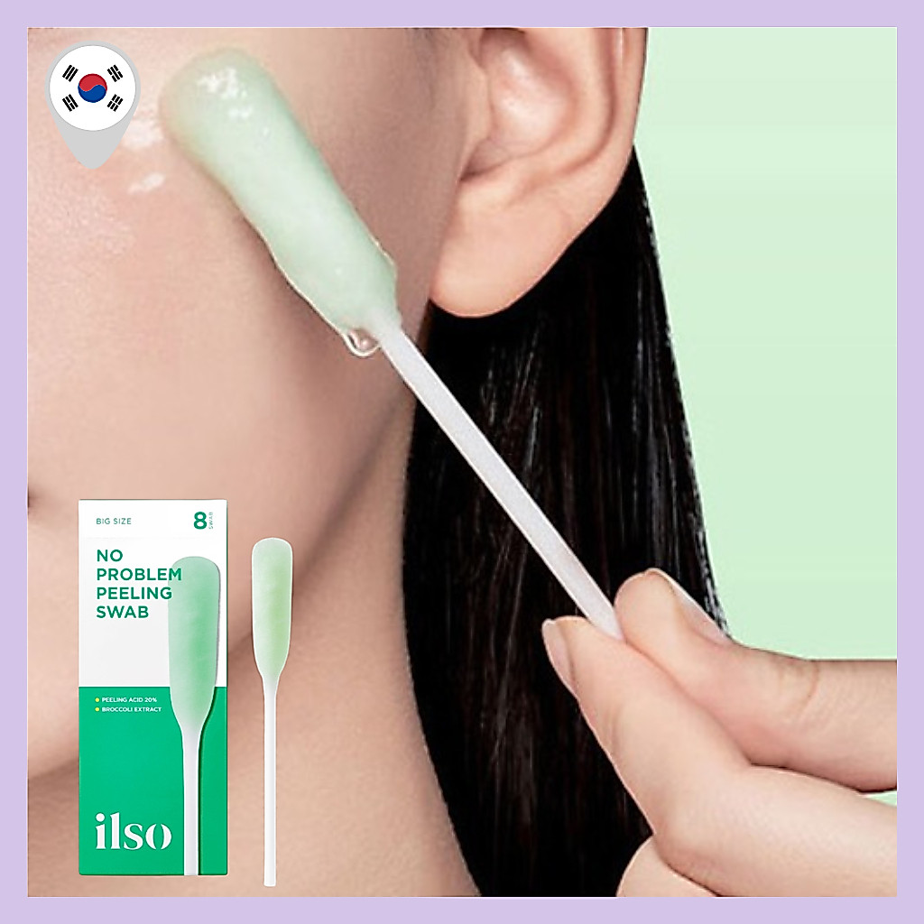 [ILSO] No Problem Peeling Swab 8 Un. Swab Esfoliante de 1 Minuto com AHA BHA PHA para Poros e Pele Lisa