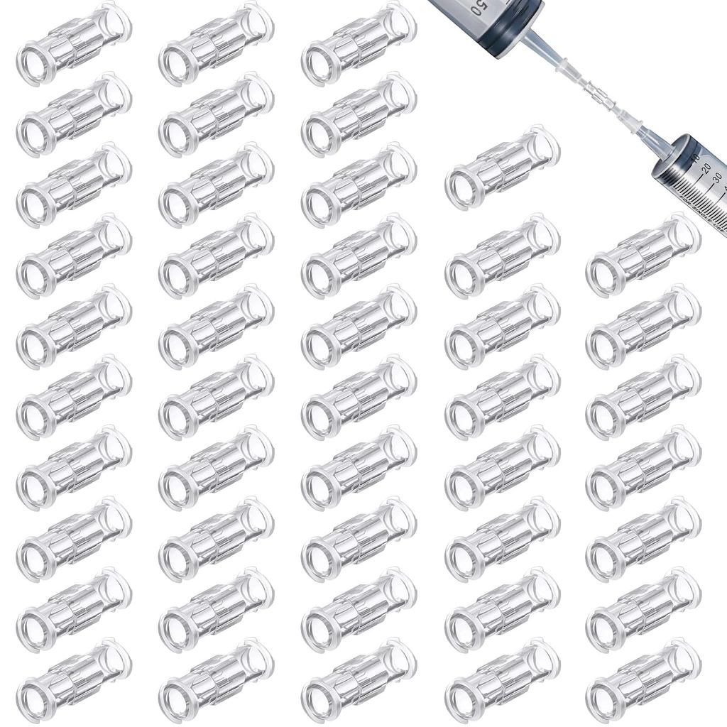 Tellegloww 50 Pcs Luer Syringe Connectors Coupler Adapter Kit Lock Adaptor Female to Female Syringe Transfer Joint Polyp