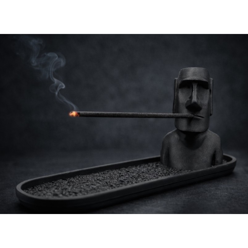 🗿 Porta-Incenso Moai — Ilha de Páscoa ✨