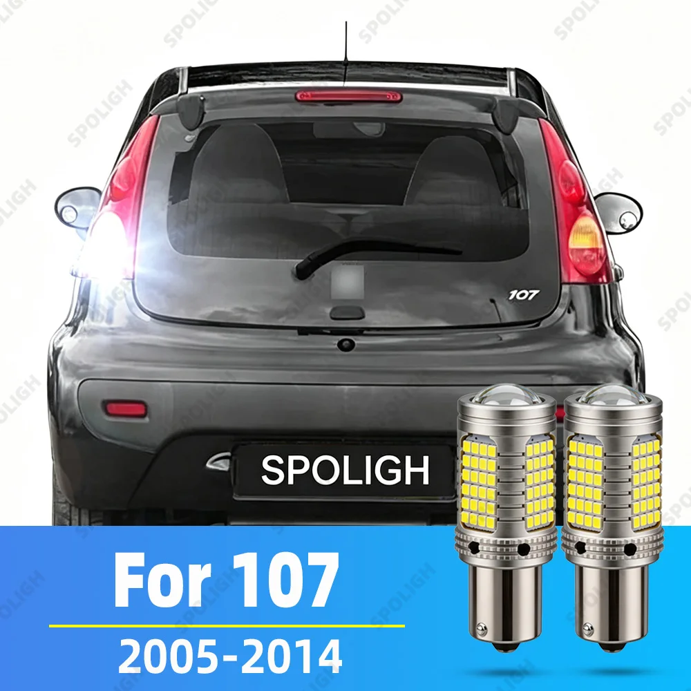 For Peugeot 107 LED Backup Reverse Lights 2005 2006 2007 2008 2009 2010 2011 2012 2013 2014 107 Tuning Accessories Reversing
