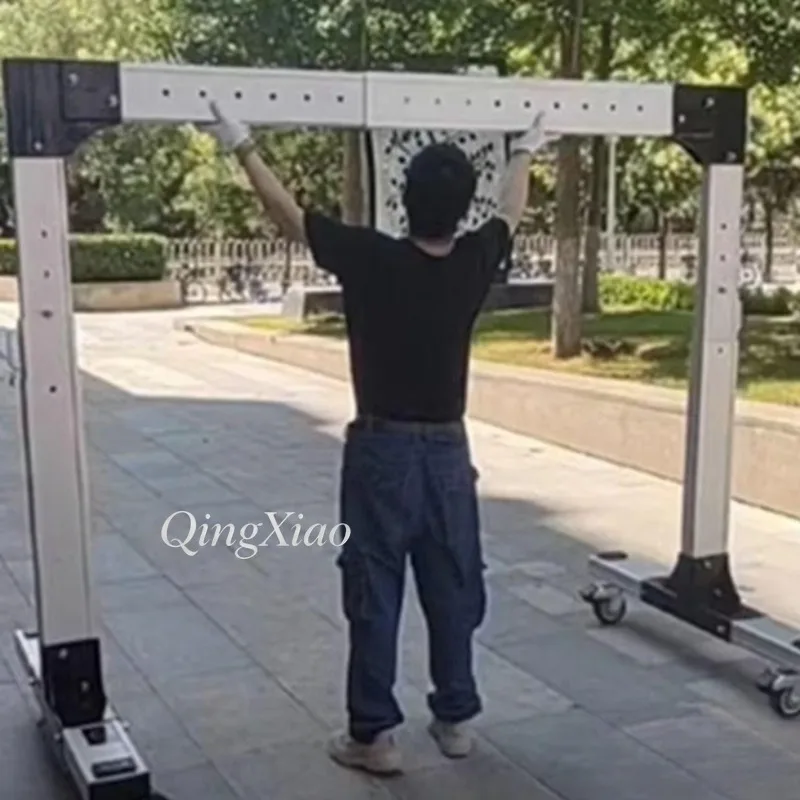 Warehouses Aluminum Gantry Crane 250KG Load Capacity Adjustable Height Detachable Space Saving Construction Stable Easy Movement