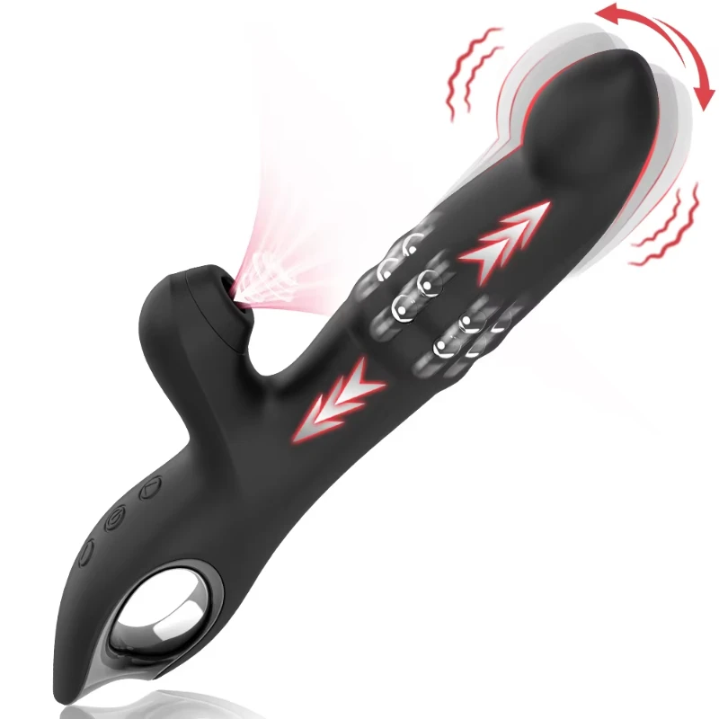 Female Clit Sucker Rabbit Vibrator Vibrating Sucking Swing Vagina GSpot Dildo Masturbator Three Motor Massager Sex Toy for Women