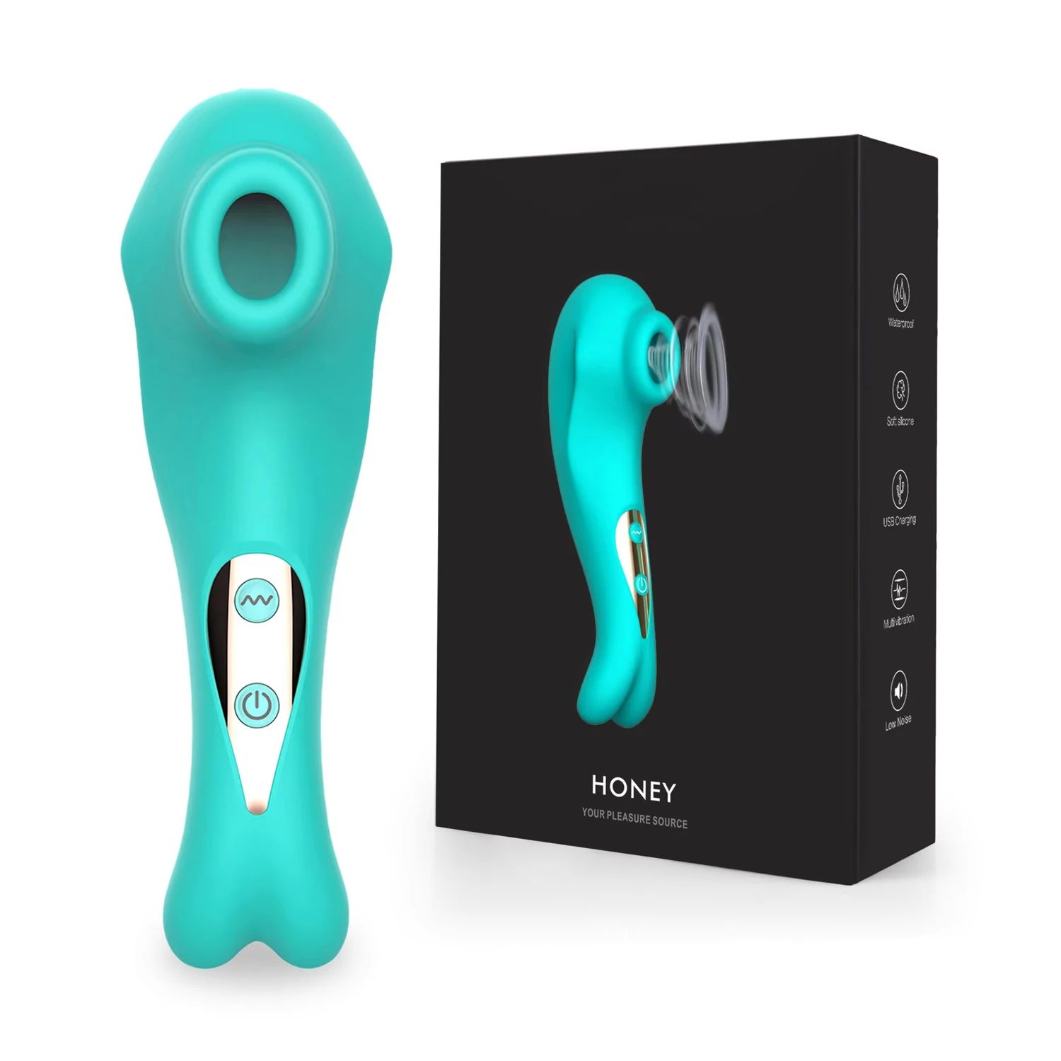 Suction Clitoral Massager with USB Charging Silicone Fish Shape Sucking Vibrator Waterproof Sex Toys
