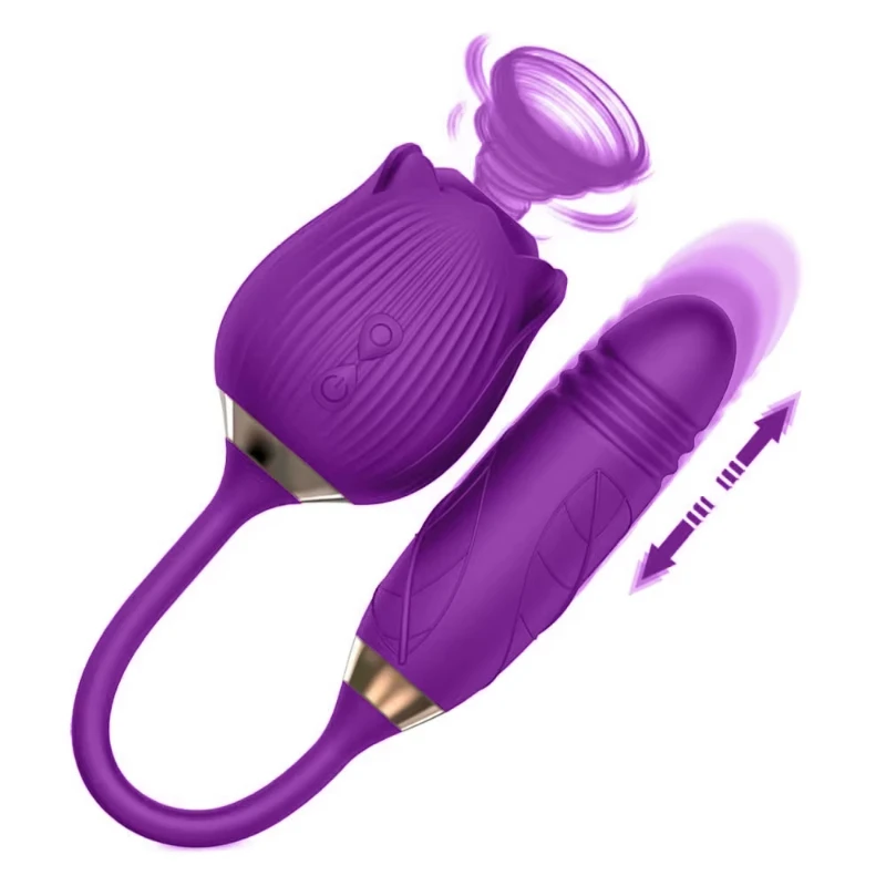 Licking Vibrator for Women Clitoral Nipple Stimulator Massager Thrusting Dildo 2 in 1 Sex Toy for Women Adult Sex Products
