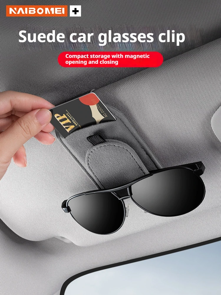Car Glasses Clip Portable Sunglasses Clip Visor Sunglasses Case Clip Hanger Fastener Eyeglasses Storage Auto Accessories