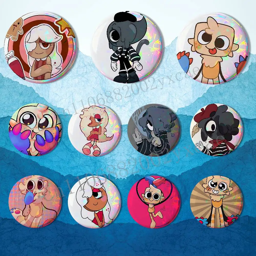 Ginger Blot Goob Dandys World Badges Badges On Backpack Jacket Cartoon Round Brooches  Acrylic Button Pins Collection Gifts