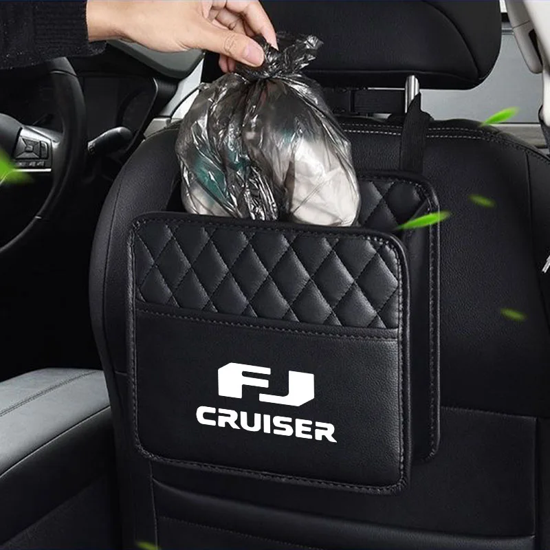 Hanging Car Trash Can Folding Portable Seat Back Storage Bag Garbage Bag Organizer for Toyota FJ CRUISER Accessories waterproof