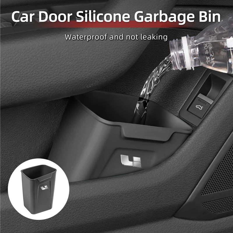 Silicone Car Interior Storage Box Portable Garbage Can Organizer Accessories For Leading Ideal Lixiang Li L6 L7 I8 L8 L9 ONE