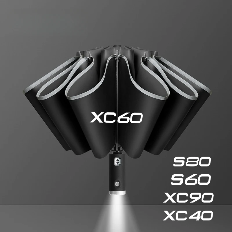 Car Interior Accessories Car Folding Umbrella Portable For Volvo Xc60 Xc90 V40 V60 S60 V50 V90 S80 C40 XC40 V70 XC70 C30 C70