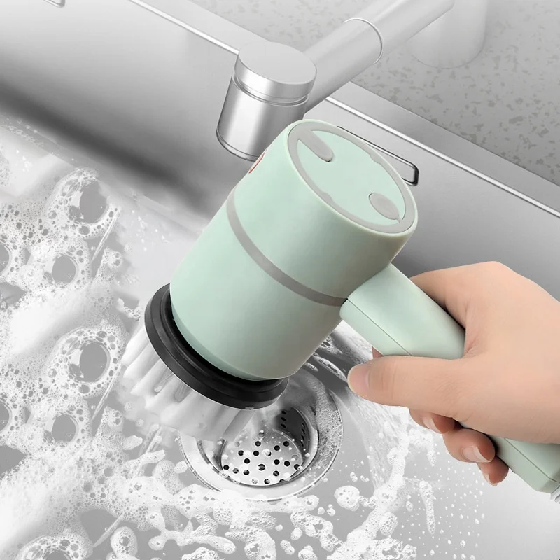 Convenient Wireless Multi-Use Electric Cleaning Brush Household Plastic Kitchen Bowl Cleaner New Handheld Tool
