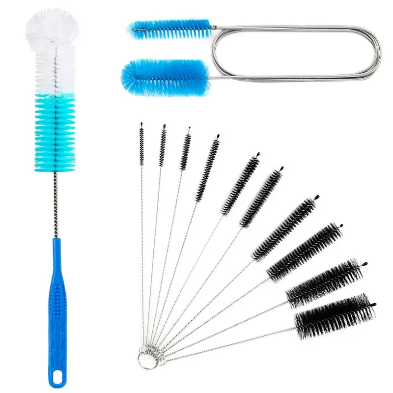 Multi-size Glass Tube Cleaner Brush Kit 12Pcs Flexible Pipe Brushes  Vessel Cleaning Accessories