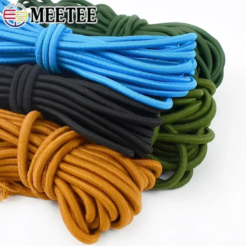 5-50Meters 4mm High Elastic Band For Women Hairband Colored Backpack Rubber Rope Garment Spring Stretch Cord DIY Belt Accessory