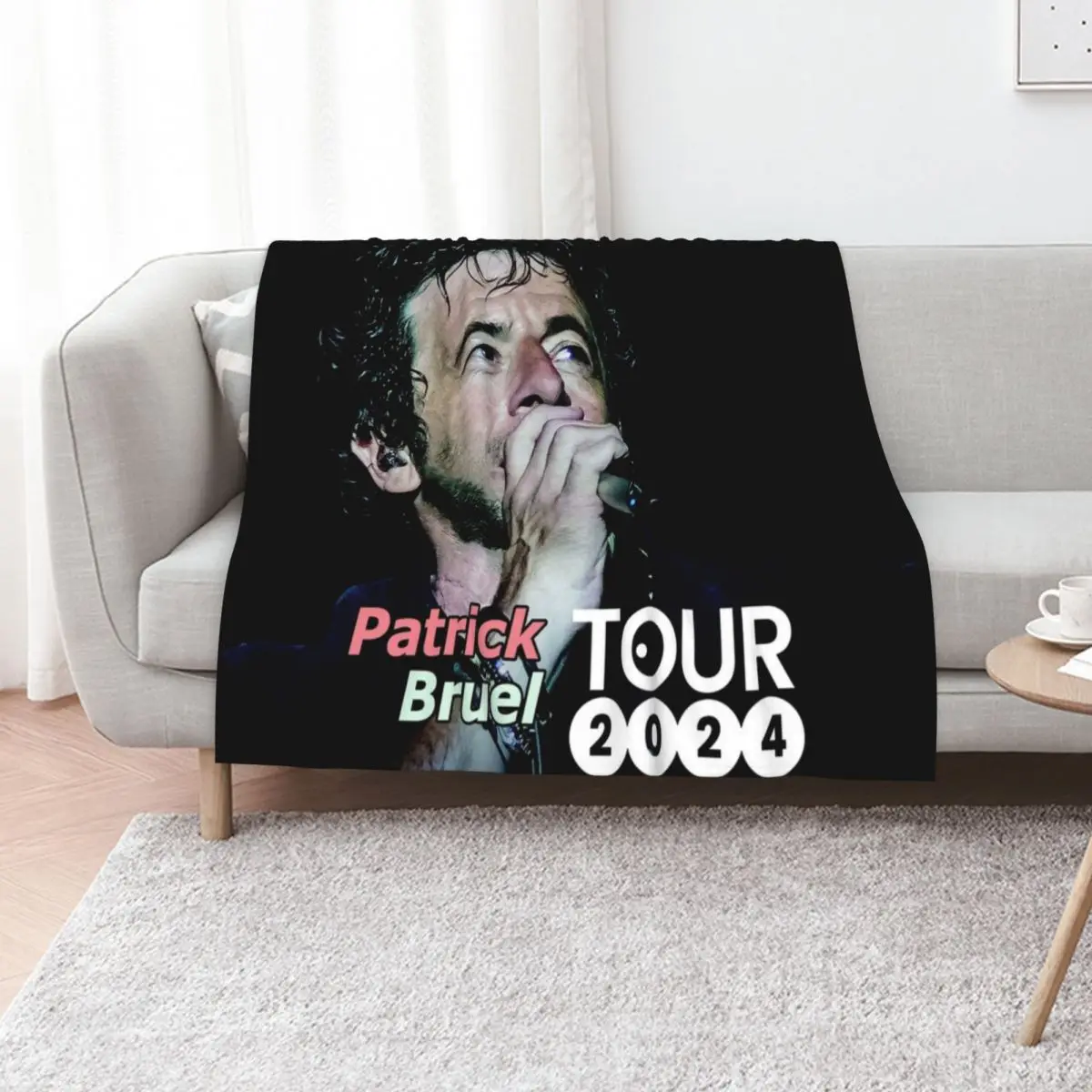 bilanya Patrick Bruel Show Tour TOURNEE en ACOUSTIQUE 2022 Throw Blanket Soft Big Picnic Summer Designers Furrys Luxury Blankets