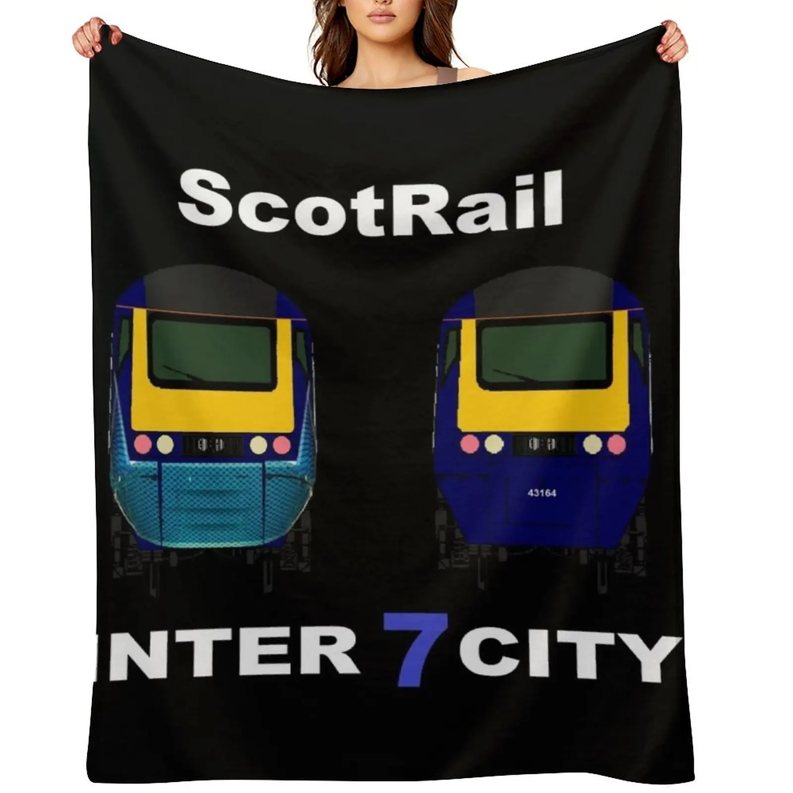 SCOTRAIL HST TRAIN Throw Blanket Designers Cute Plaid Sofa Throw Summer Flannel Extra Large Throw Blankets